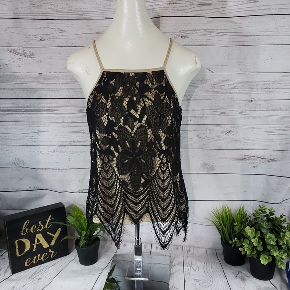 love, Fire Tops - Love Fire, sexy black & cream tank large